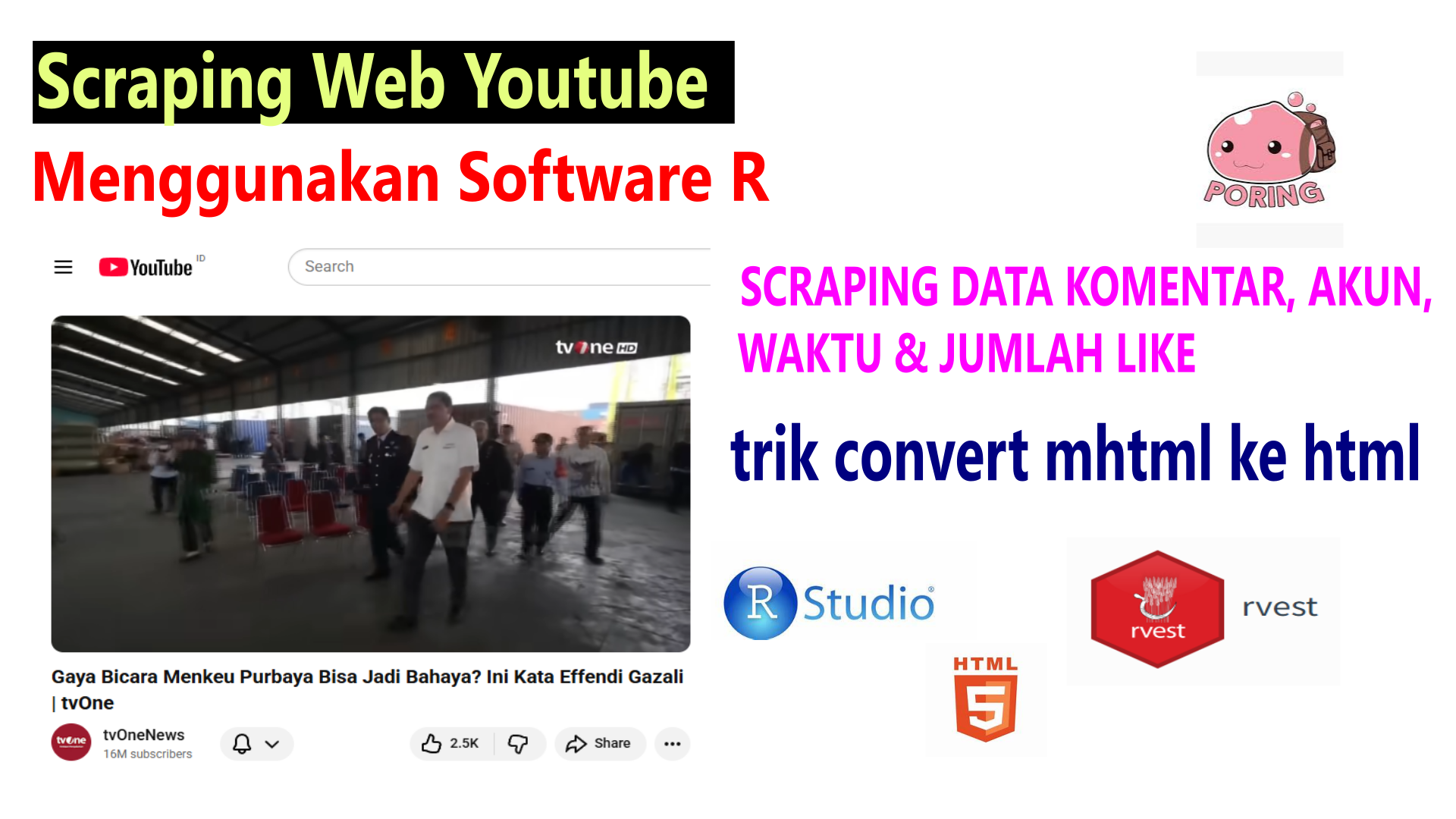 Scraping Komentar YouTube dengan R dan rvest